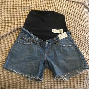 Abercrombie Maternity Blue Denim Shorts